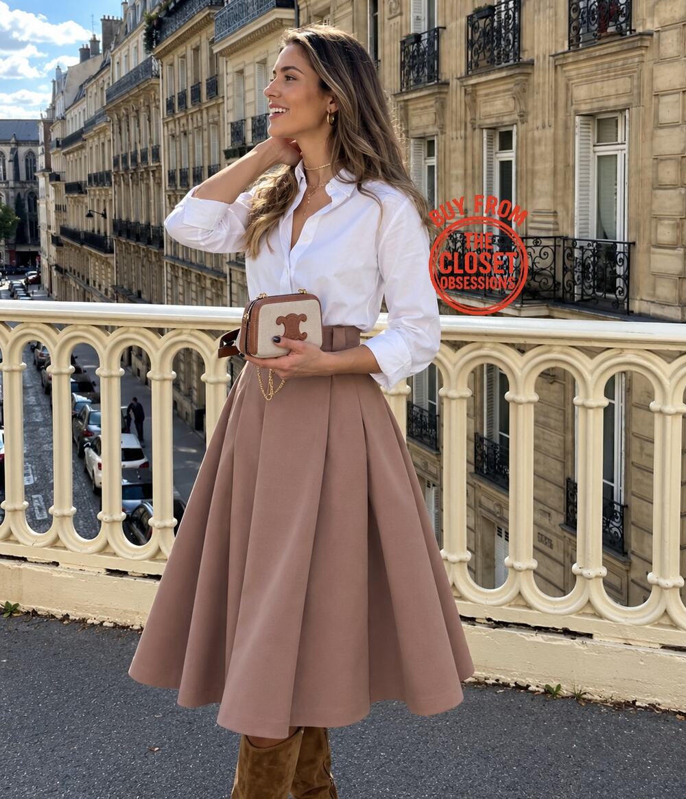 ZARA Limited Edition Wool Blend Midi Skirt NWT Quiet Luxury High Waist